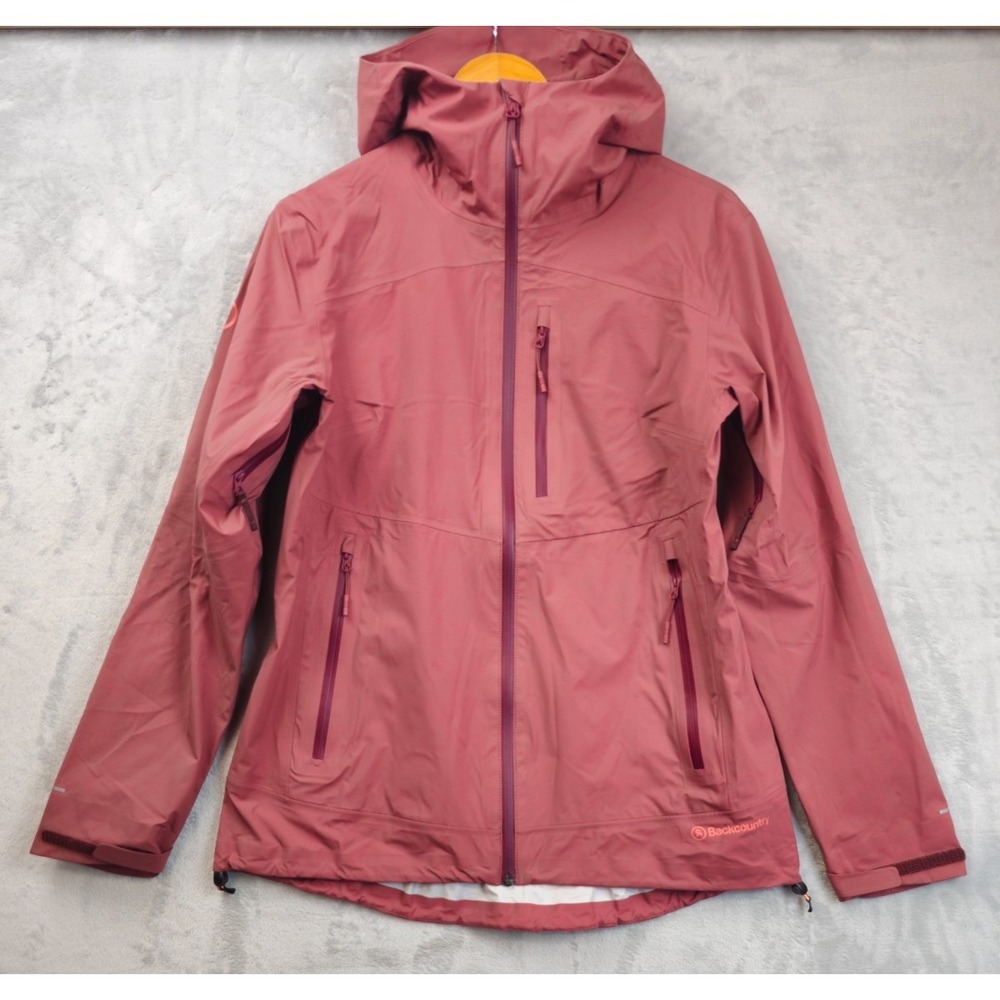Backcountry Mauve Softshell Jacket NYLON pit zips Womens Medium Waterproof
